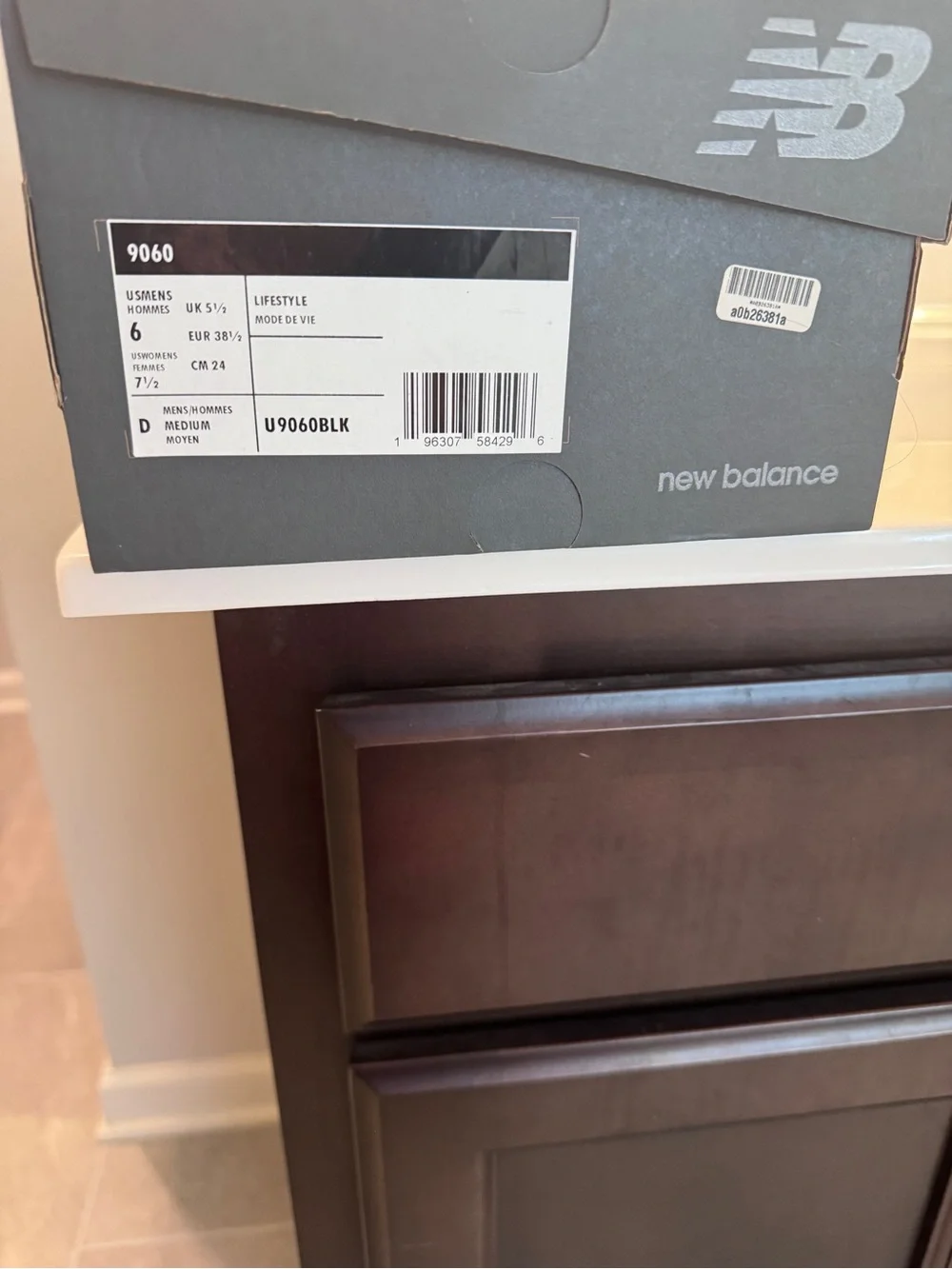 New Balance 9060 Black, Gray Sneakers